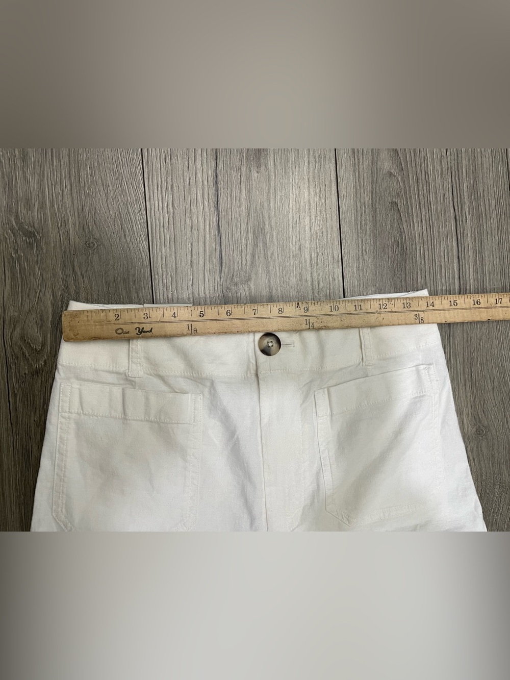 NWT Anthropologie Maeve Colette Linen Stretch Full Length Wide Leg Pants White - Picture 7 of 9